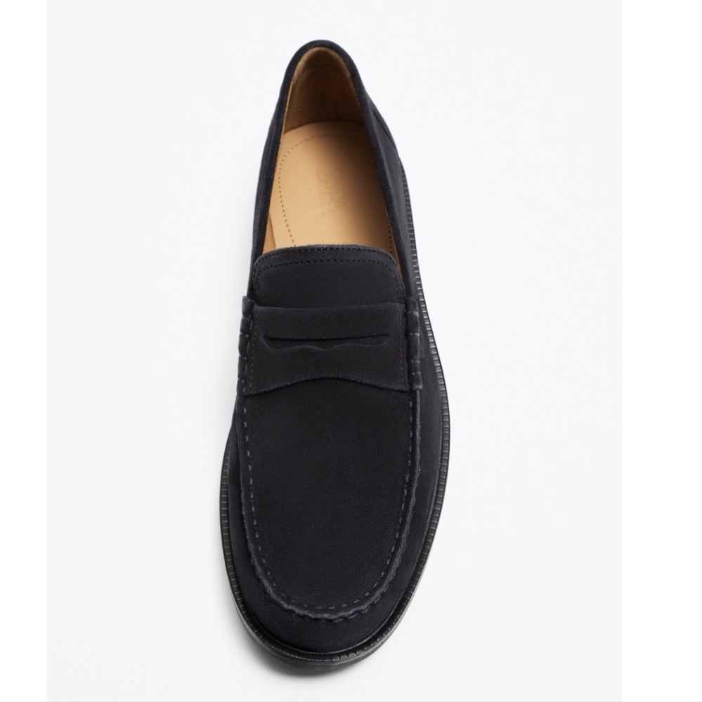 ❌️SOLD❌️ZARA SUEDE PENNY LOAFERS SIZE 10 - Picture 3 of 11